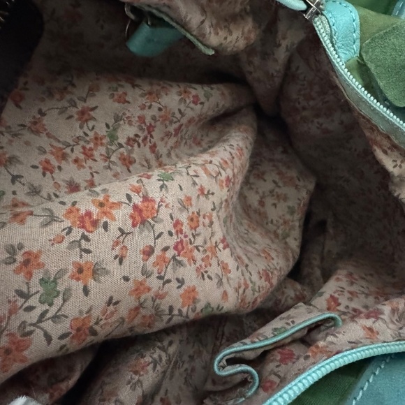 Jesslyn Blake Vintage Leather Fringe Effect Large Slouchy Leather Purse NWD - Picture 9 of 11